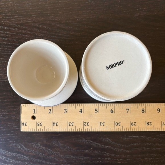 NorPro Vintage White Ceramic Butter Keeper - Picture 6 of 6